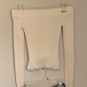 Guess off shoulder white top